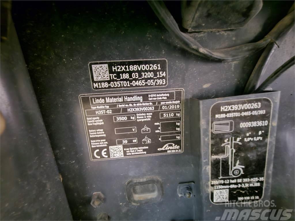 Linde H35T Περονοφόρα ανυψωτικά κλαρκ με φυσικό αέριο LPG