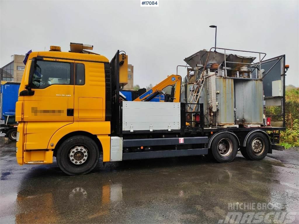 MAN TGX 26.480 Boiler truck with crane. Rep object Δημοτικά οχήματα/Οχήματα γενικής χρήσης