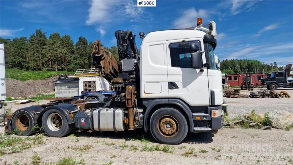 Scania R124 6x2 crane tractor w/ 33 t/m Hiab crane Φορτηγά με Γερανό