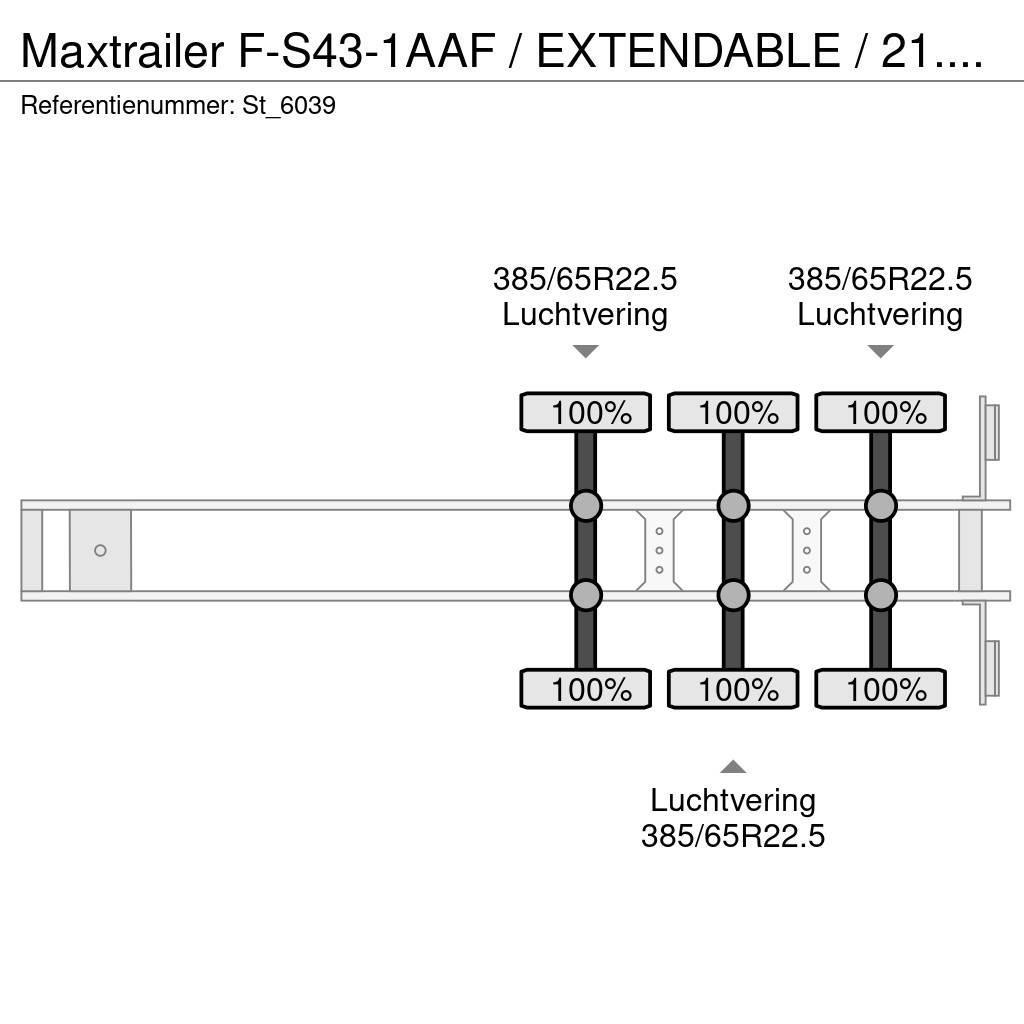 MAX Trailer F-S43-1AAF / EXTENDABLE / 21.10 mtr / TE KOOP - TE Άλλες ημιρυμούλκες