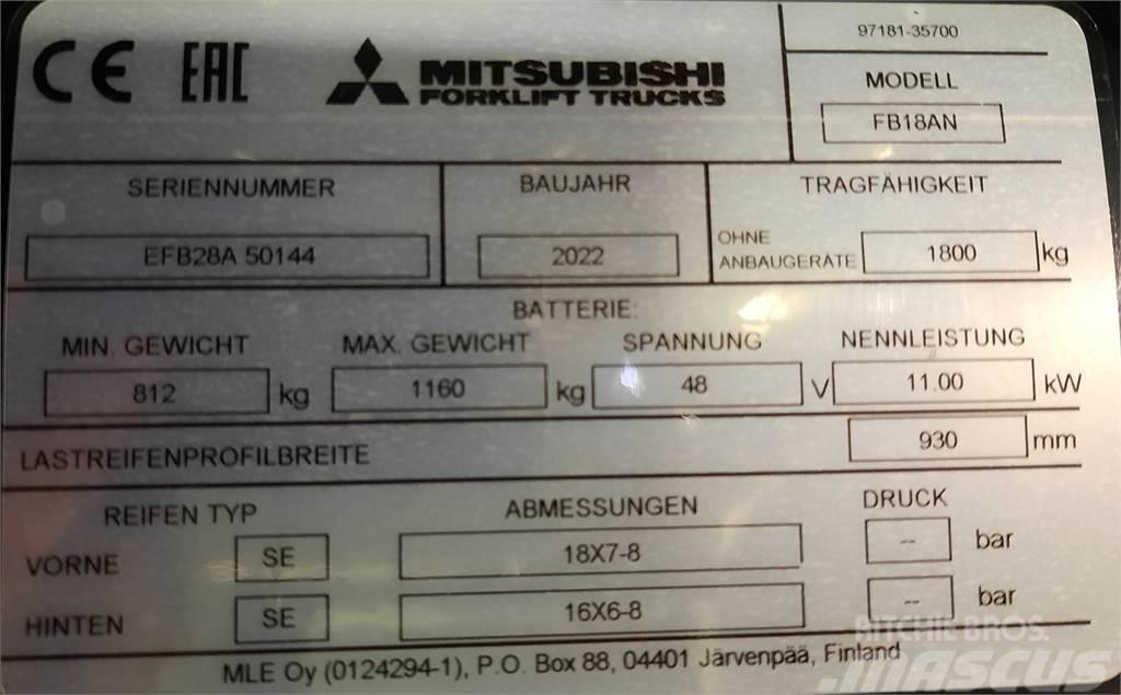 Mitsubishi FB18AN Ηλεκτρικά περονοφόρα ανυψωτικά κλαρκ
