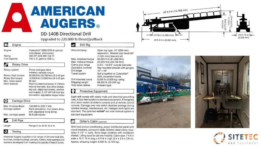 American Augers DD140 Εξοπλισμός οριζόντιων διατρήσεων