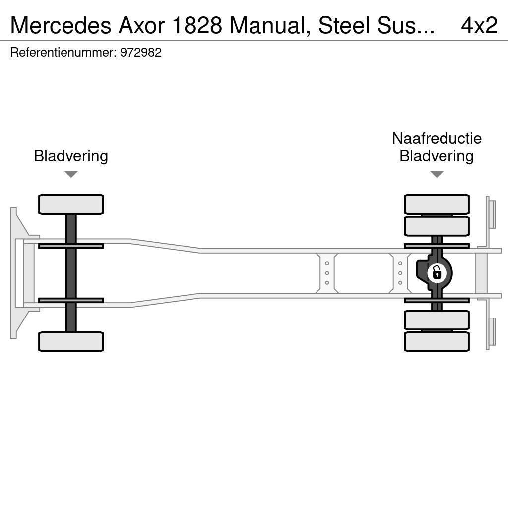 Mercedes-Benz Axor 1828 Manual, Steel Suspension, Meiller Φορτηγά φόρτωσης κάδων