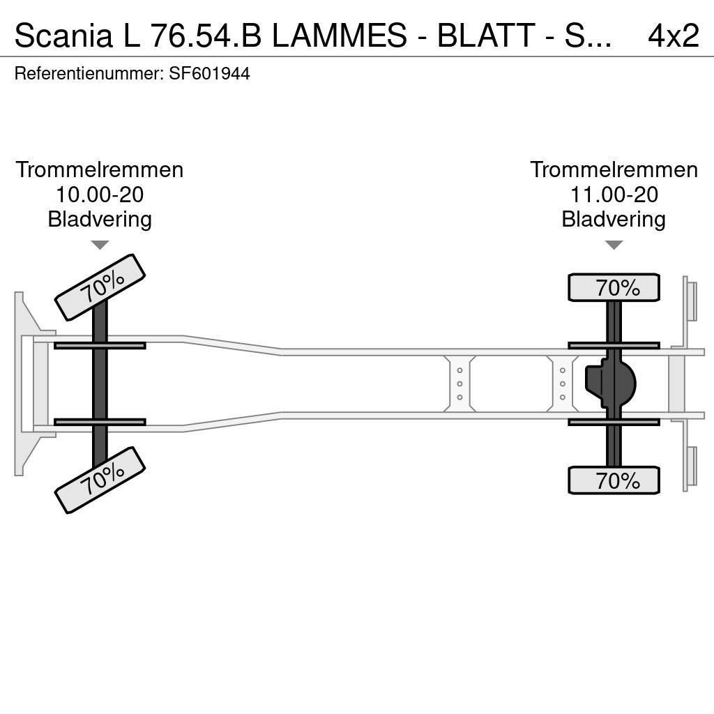 Scania L 76.54.B LAMMES - BLATT - SPRING Φορτηγά Kαρότσα με ανοιγόμενα πλαϊνά