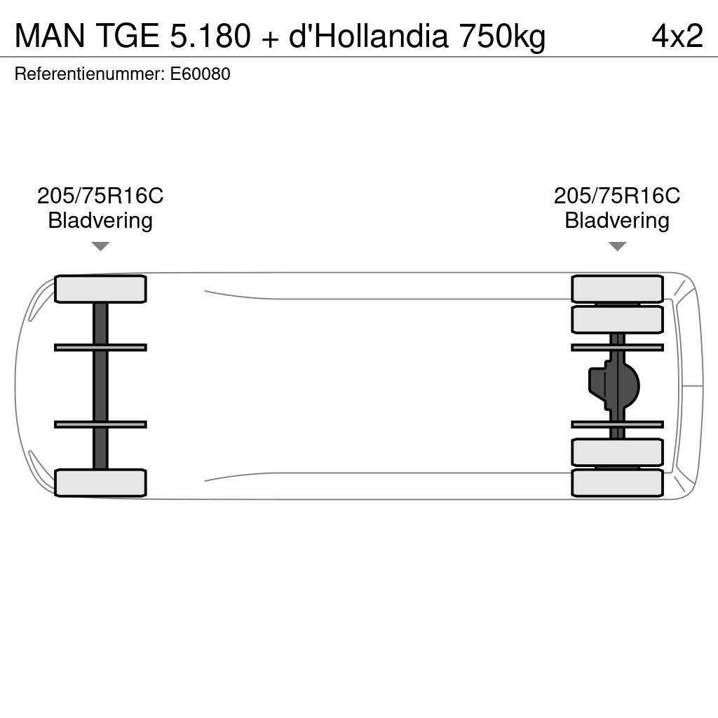 MAN TGE 5.180 + d'Hollandia 750kg Άλλα Vans