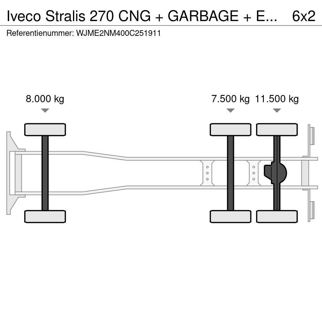 Iveco Stralis 270 CNG + GARBAGE + EURO 5 + 6X2 + RETARDE Απορριμματοφόρα