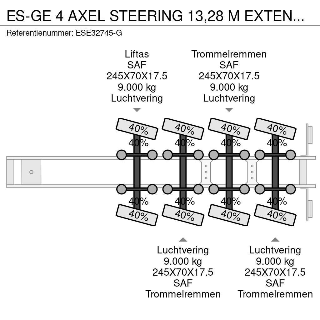 Es-ge 4 AXEL STEERING 13,28 M EXTENDABLE Ημιρυμούλκες με χαμηλό δάπεδο