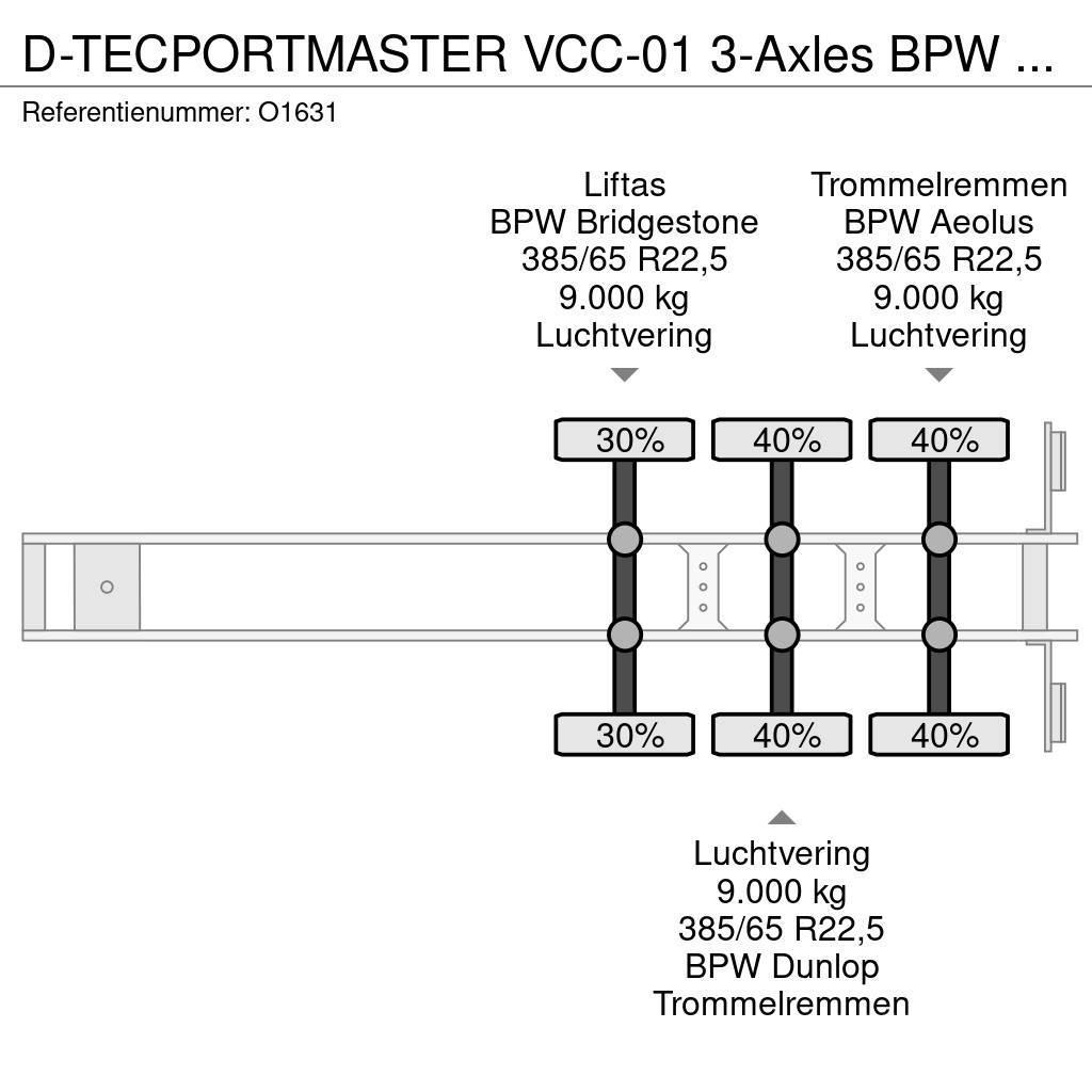 D-tec PORTMASTER VCC-01 3-Axles BPW - Drumbrakes - Lift- Ημιρυμούλκες Container
