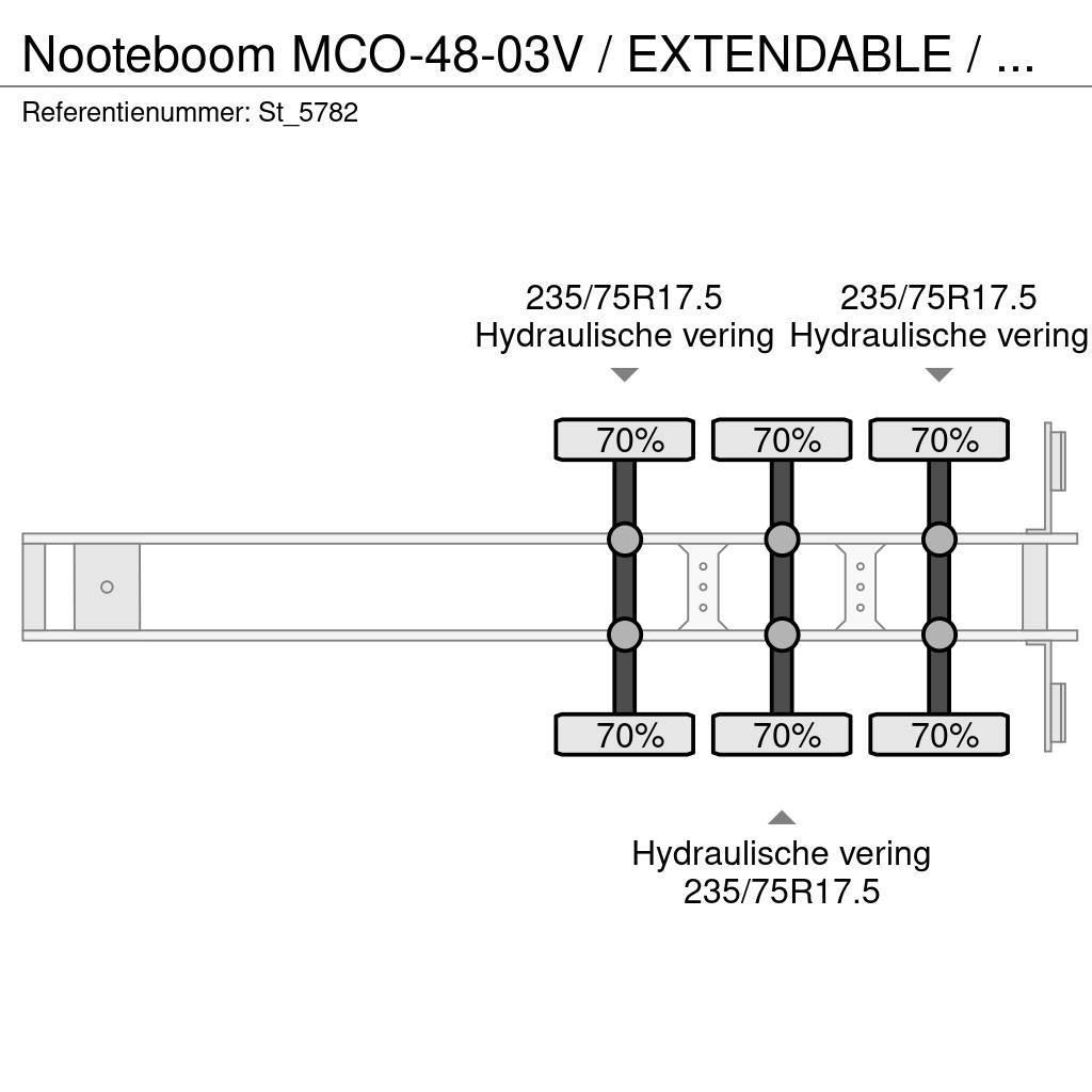 Nooteboom MCO-48-03V / EXTENDABLE / STEERING AXLES / Ημιρυμούλκες με χαμηλό δάπεδο