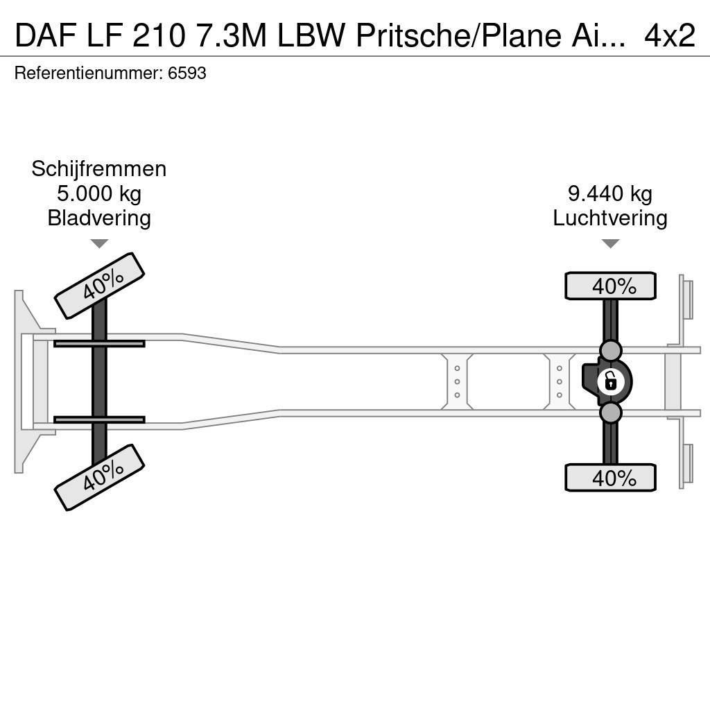 DAF LF 210 7.3M LBW Pritsche/Plane Airco ACC NL Truck Φορτηγά Καρότσα - Κουρτίνα