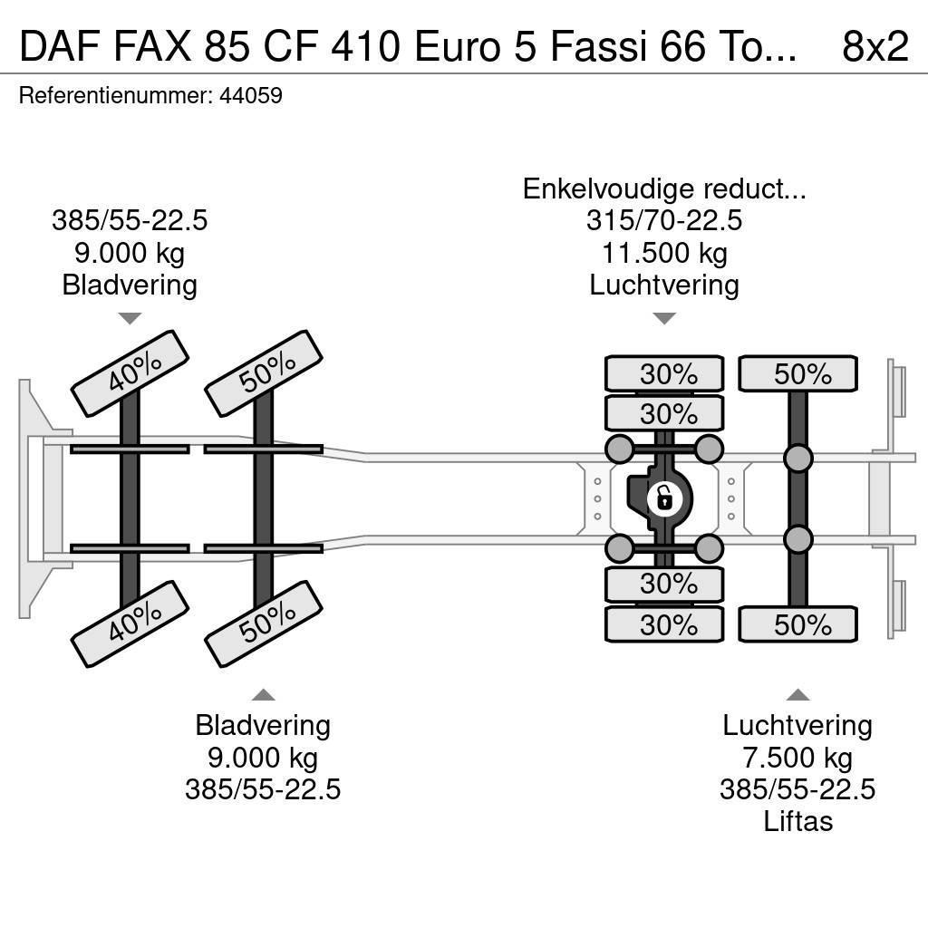 DAF FAX 85 CF 410 Euro 5 Fassi 66 Tonmeter laadkraan Γερανοί παντός εδάφους