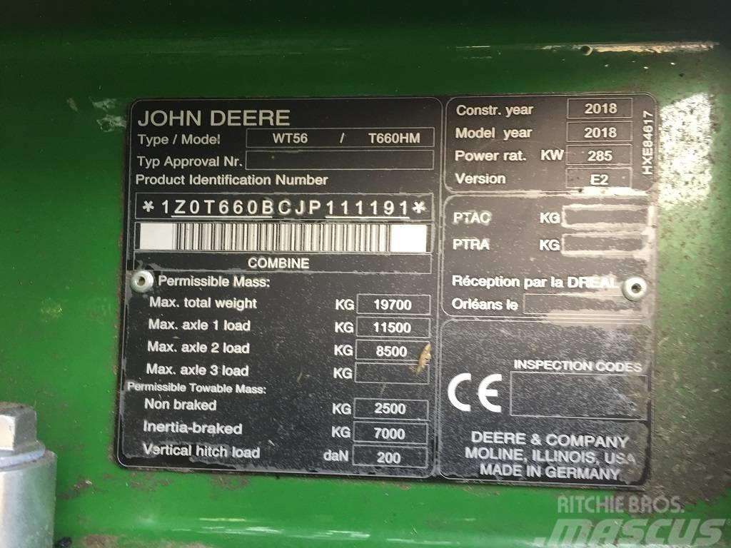John Deere T 660 Θεριζοαλωνιστικές μηχανές