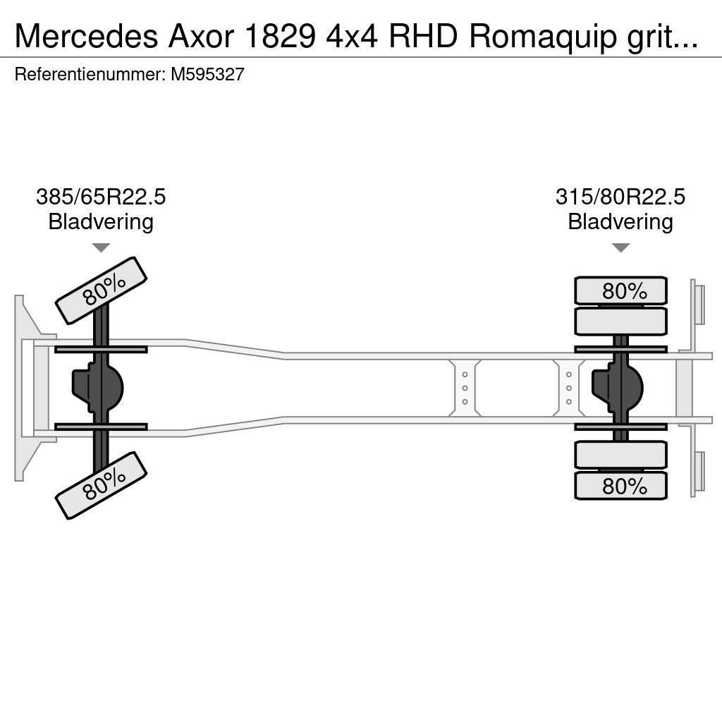 Mercedes-Benz Axor 1829 4x4 RHD Romaquip gritter / salt spreader Αποφρακτικά οχήματα