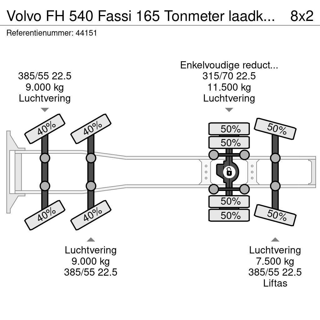 Volvo FH 540 Fassi 165 Tonmeter laadkraan + Fly-Jib Just Τράκτορες