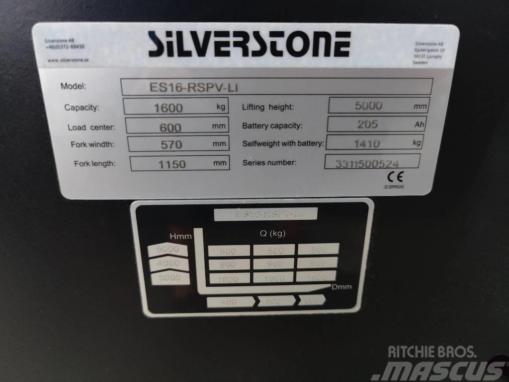 Silverstone ES16-RSPVLI-5000 LI-ION AKULLA, TARJOUS! Ηλεκτρικά παλετοφόρα με ιστό