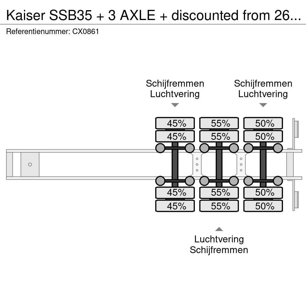 Kaiser SSB35 + 3 AXLE + discounted from 26.950,- Ημιρυμούλκες με χαμηλό δάπεδο