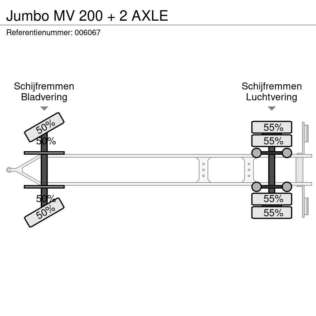 Jumbo MV 200 + 2 AXLE Ρυμούλκες κουρτίνα