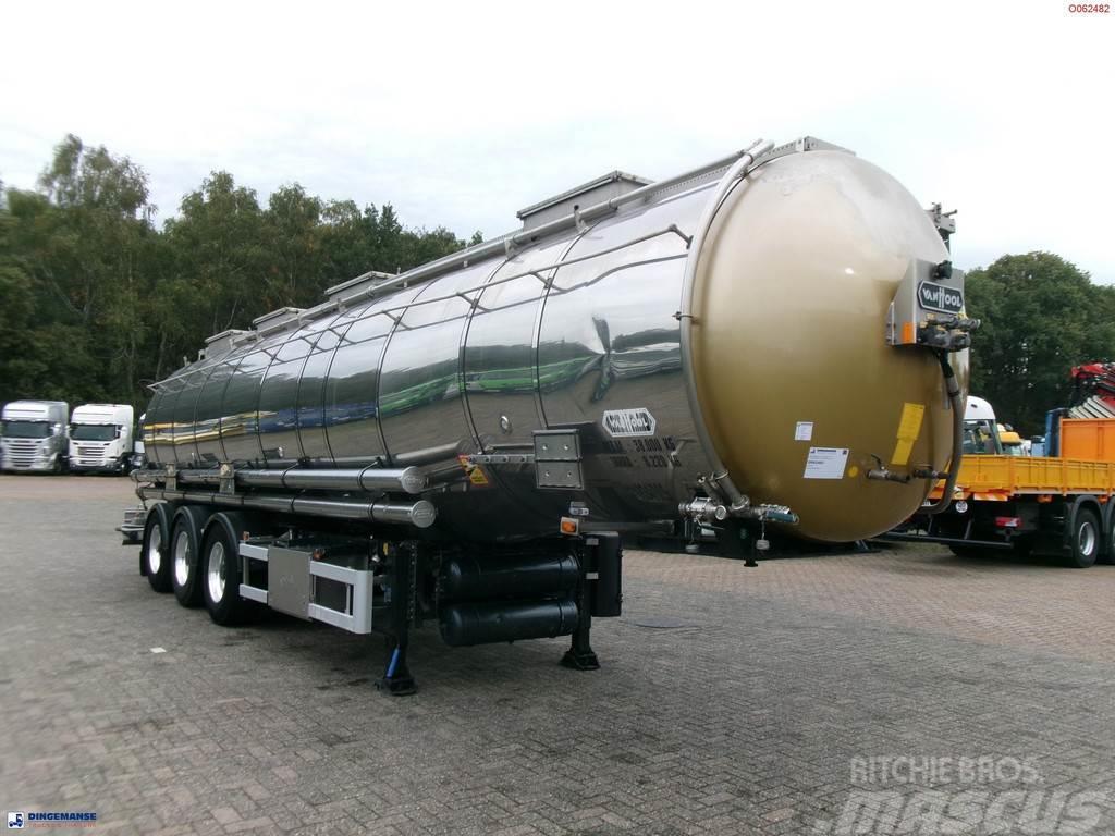 Van Hool Chemical tank inox 33 m3 / 3 comp / ADR 30-03-2024 Ημιρυμούλκες βυτίων
