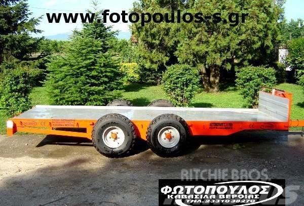  Fotopoulos Πλατφόρμα, καρότσα χαμηλή με 2 Ρυμούλκες μεταφοράς οχημάτων