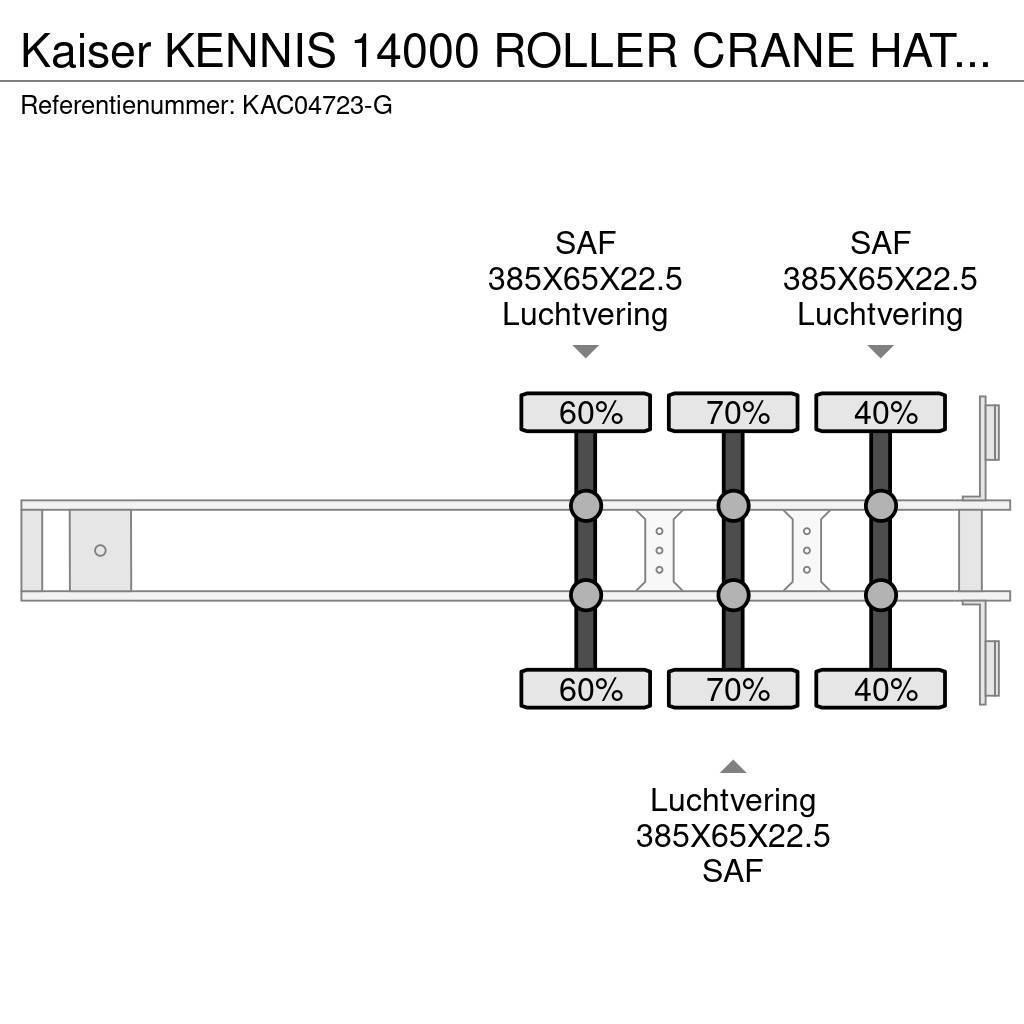Kaiser KENNIS 14000 ROLLER CRANE HATZ ENGINE Επίπεδες/πλευρικώς ανοιγόμενες ημιρυμούλκες