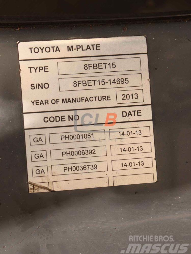 Toyota 8 FBET 15 Περονοφόρα ανυψωτικά κλαρκ - άλλα
