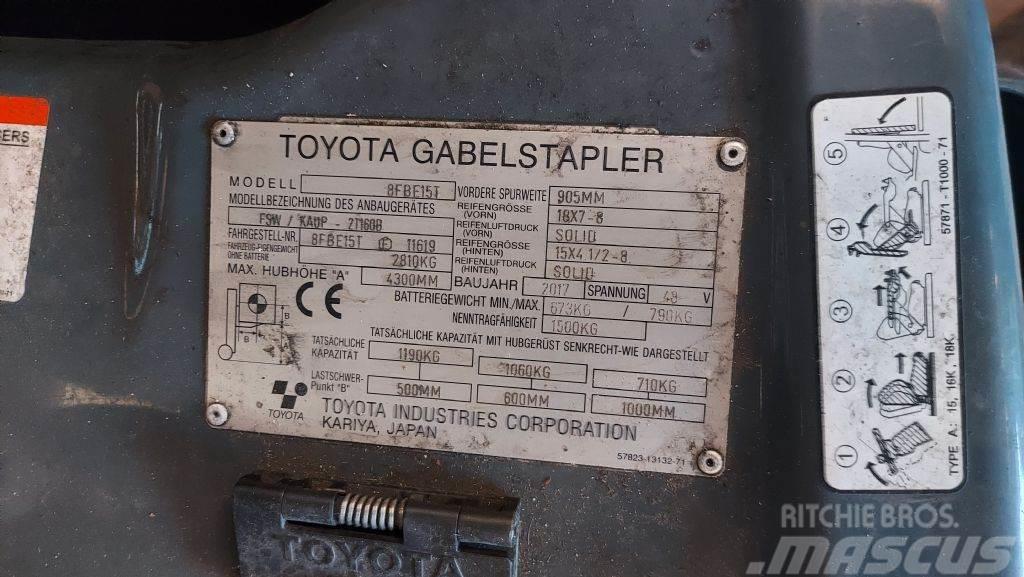 Toyota 8FBE15T Ηλεκτρικά περονοφόρα ανυψωτικά κλαρκ