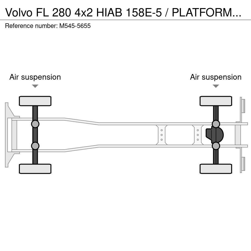 Volvo FL 280 4x2 HIAB 158E-5 / PLATFORM L=6027 mm Φορτηγά με Γερανό