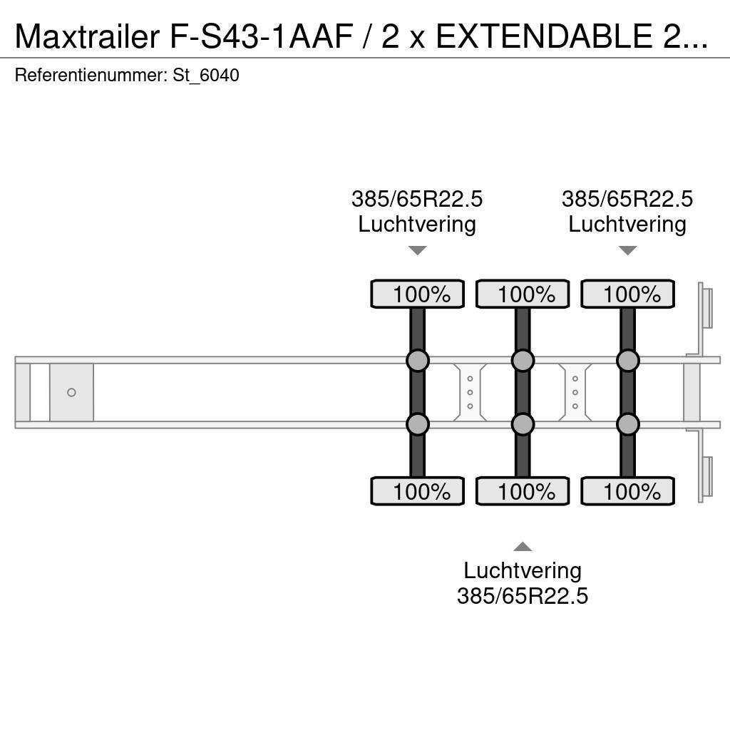 MAX Trailer F-S43-1AAF / 2 x EXTENDABLE 29.3 mtr / TE KOOP - T Άλλες ημιρυμούλκες