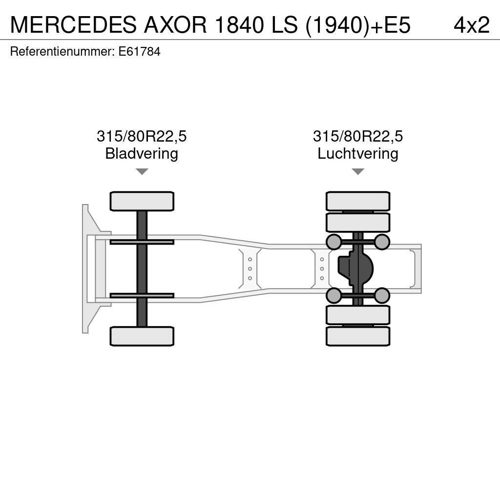 Mercedes-Benz AXOR 1840 LS (1940)+E5 Τράκτορες