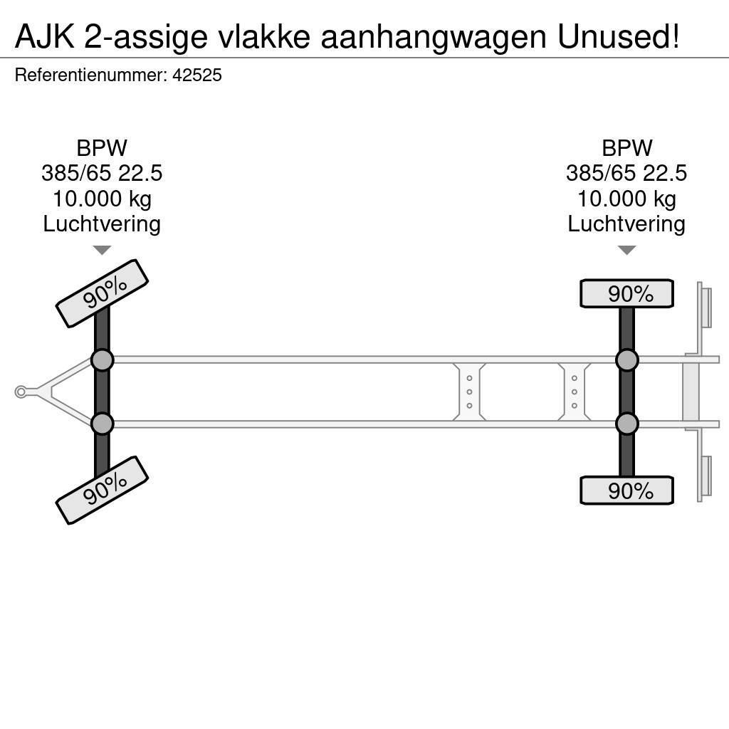 AJK 2-assige vlakke aanhangwagen Unused! Ρυμούλκες Container 