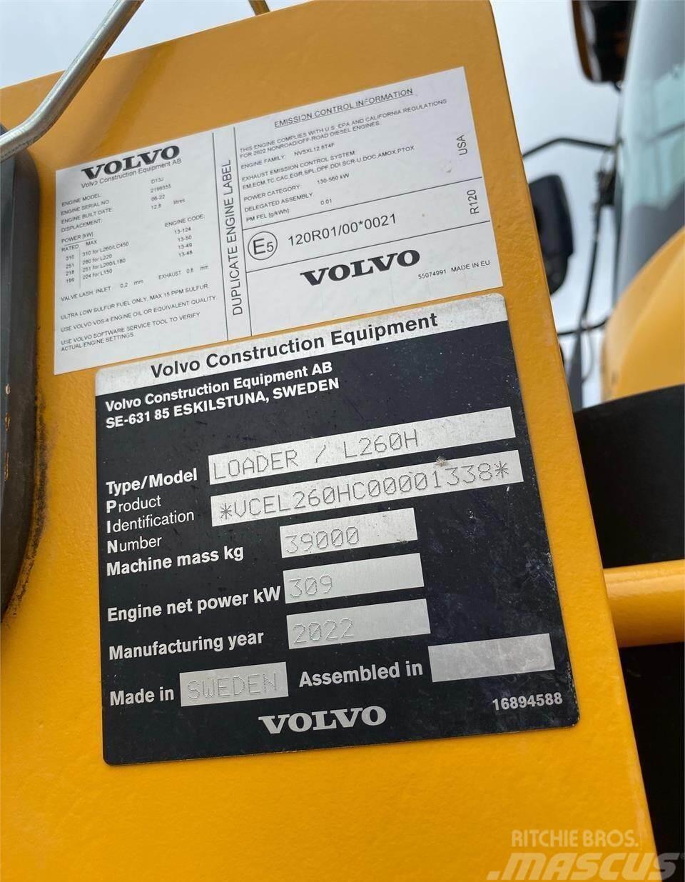 Volvo L260H Φορτωτές με λάστιχα (Τροχοφόροι)
