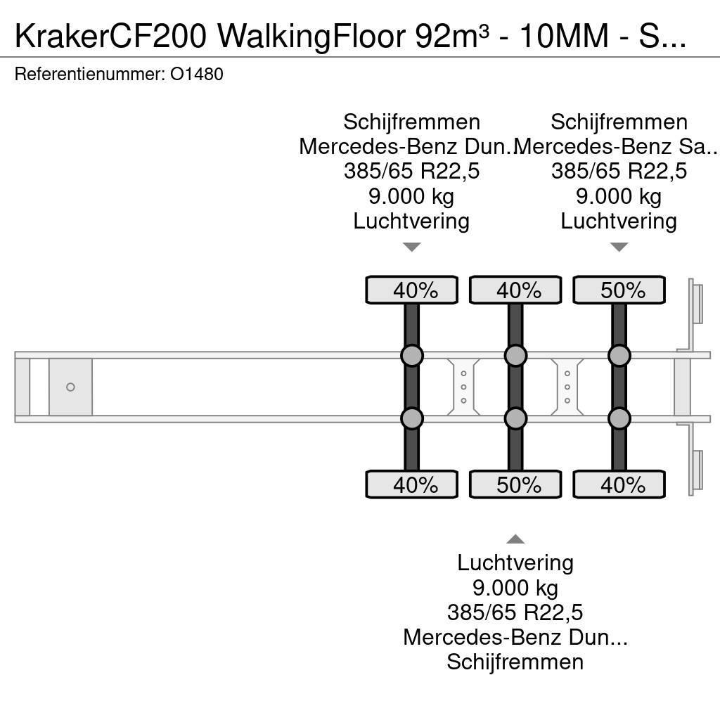 Kraker CF200 WalkingFloor 92m³ - 10MM - Schijfremmen - Ge Ημιρυμούλκες με κινούμενο δάπεδο