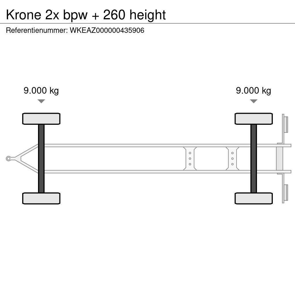 Krone 2x bpw + 260 height Ρυμούλκες κουρτίνα