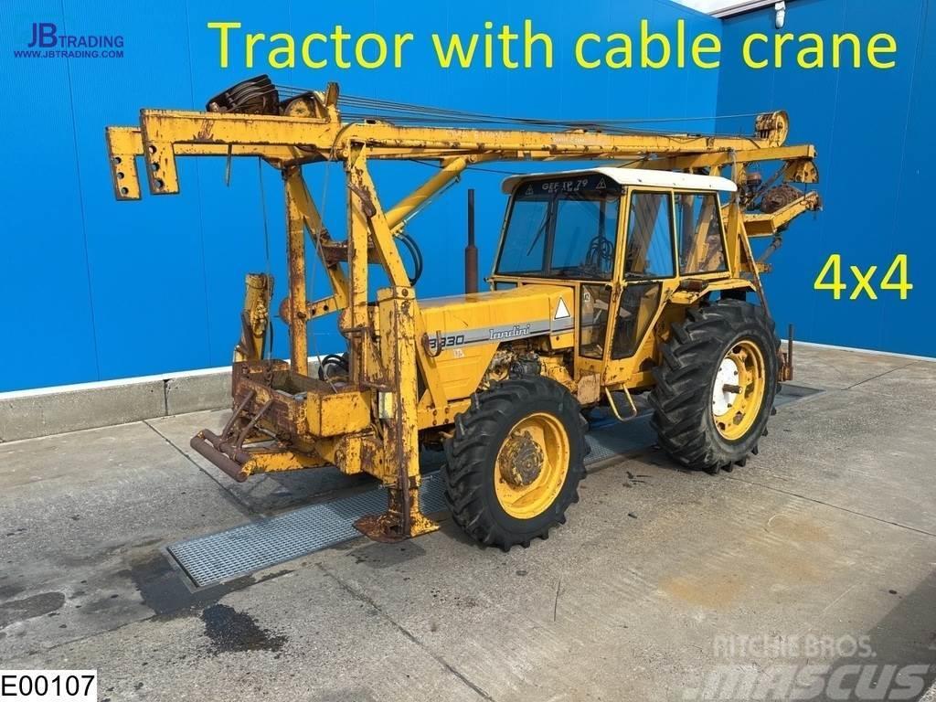 Landini 8830 4x4, Tractor with cable crane, drill rig Τρακτέρ