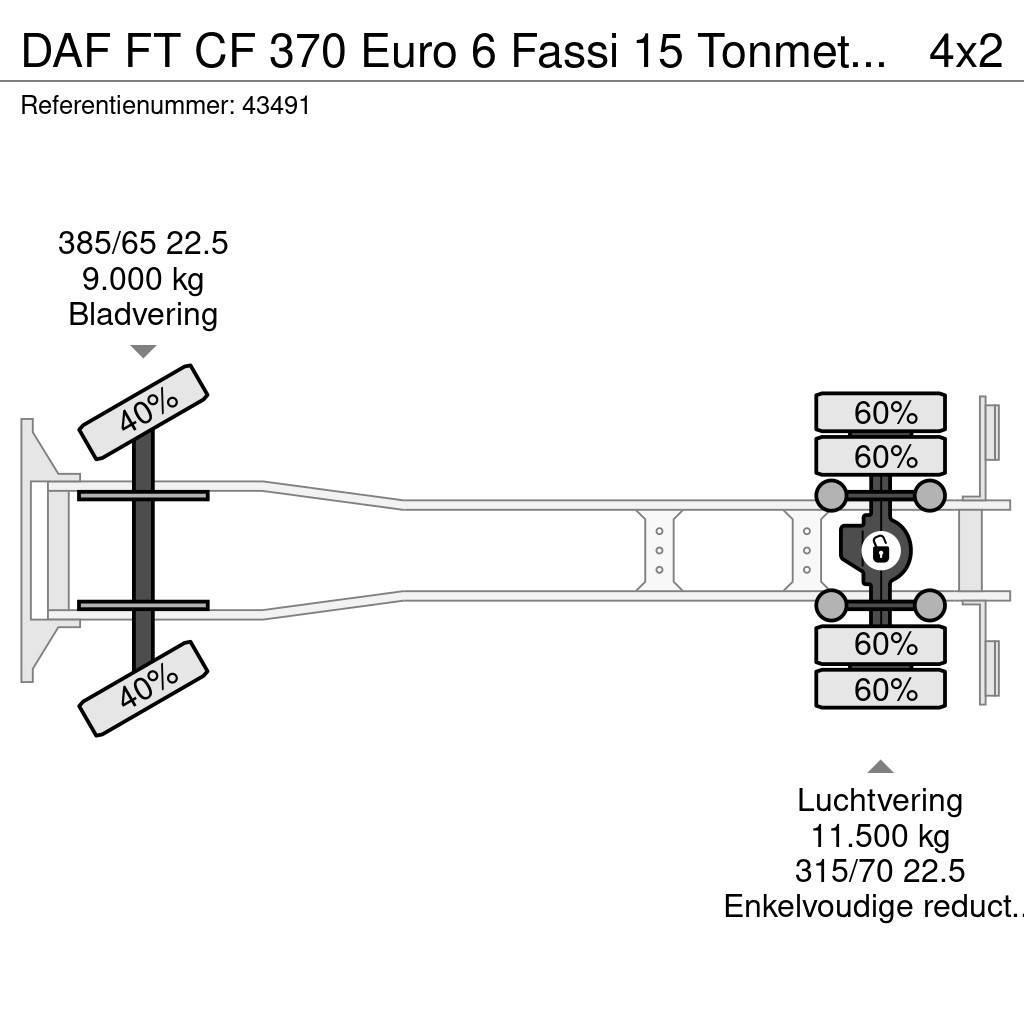 DAF FT CF 370 Euro 6 Fassi 15 Tonmeter laadkraan Γερανοί παντός εδάφους