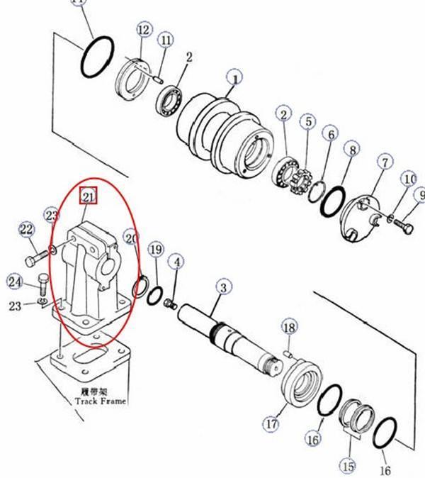 Shantui SD22 carrier roller bracket 154-30-11292 Σύστημα κύλισης undercarriage