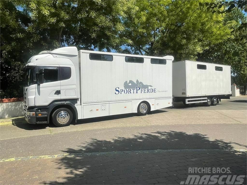 SCANIA R310 mit Spier Hänger 15 Pferde Φορτηγά μεταφοράς ζώων