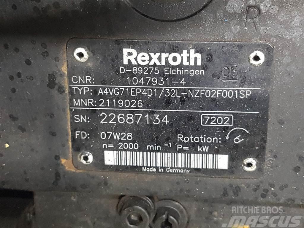 Rexroth A4VG71EP4D1/32L-R902119026-Drive pump/Fahrpumpe Υδραυλικά