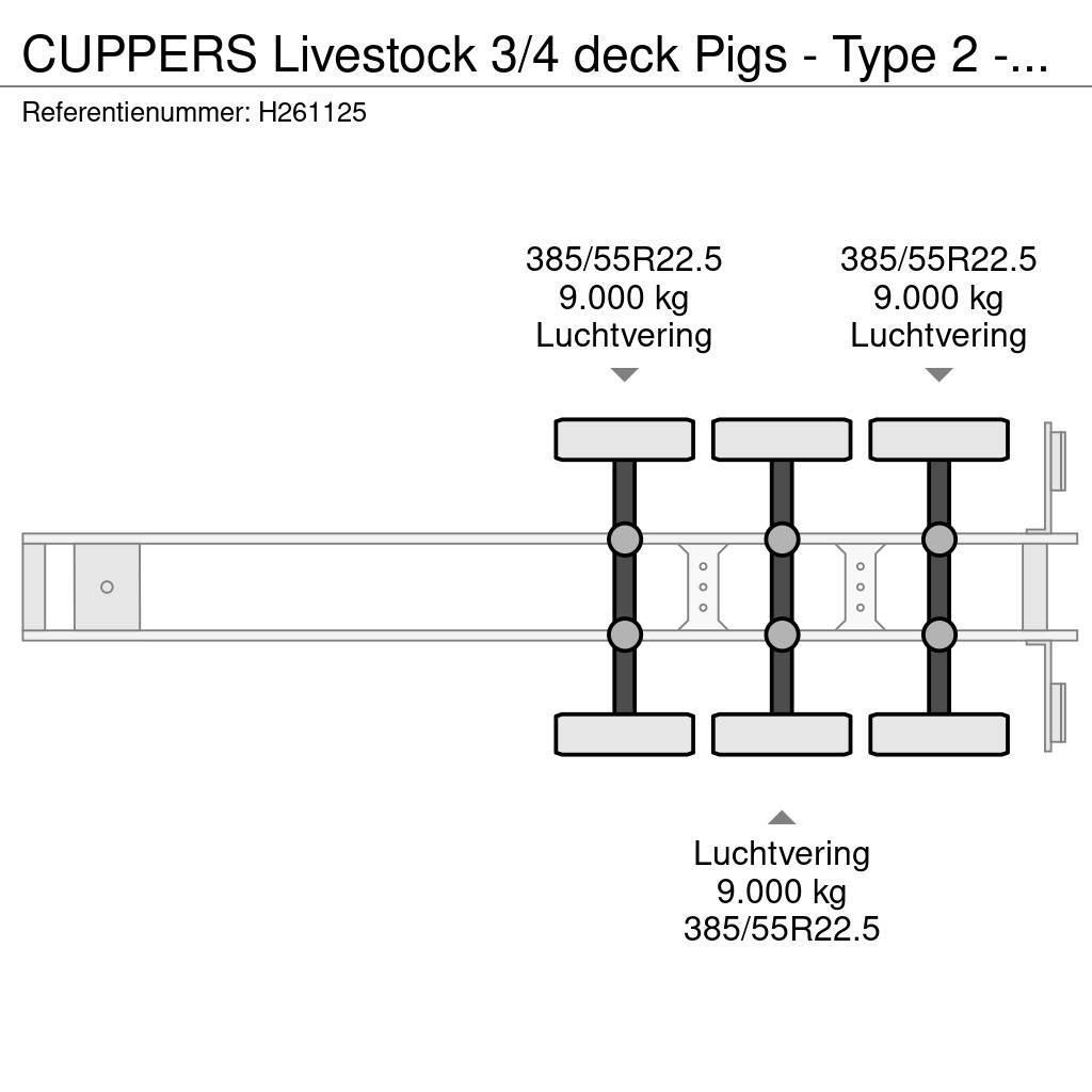  CUPPERS Livestock 3/4 deck Pigs  - Type 2 - Water Ημιρυμούλκες μεταφοράς ζώων