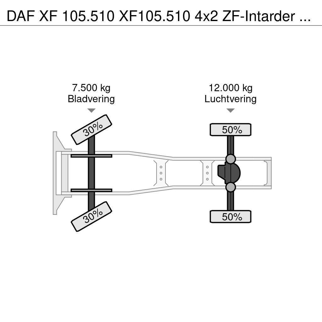 DAF XF 105.510 XF105.510 4x2 ZF-Intarder Euro 5 ADR Τράκτορες