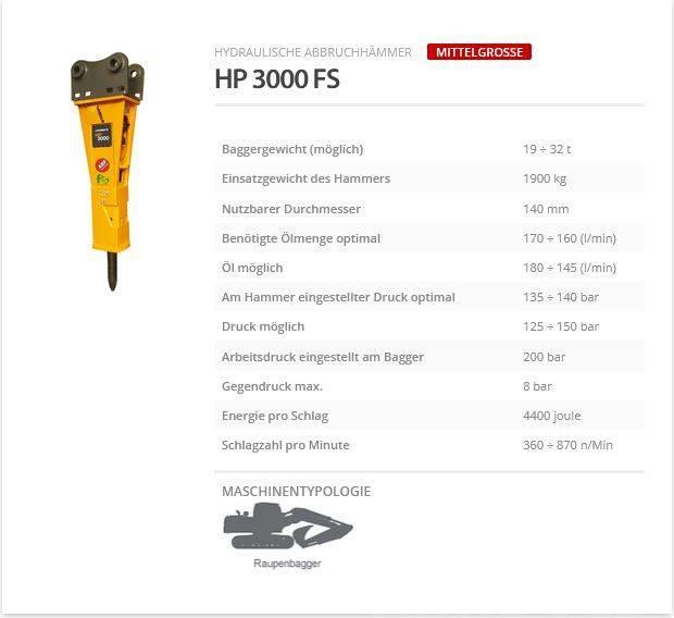 Indeco HP 3000 FS Σφυριά / Σπαστήρες