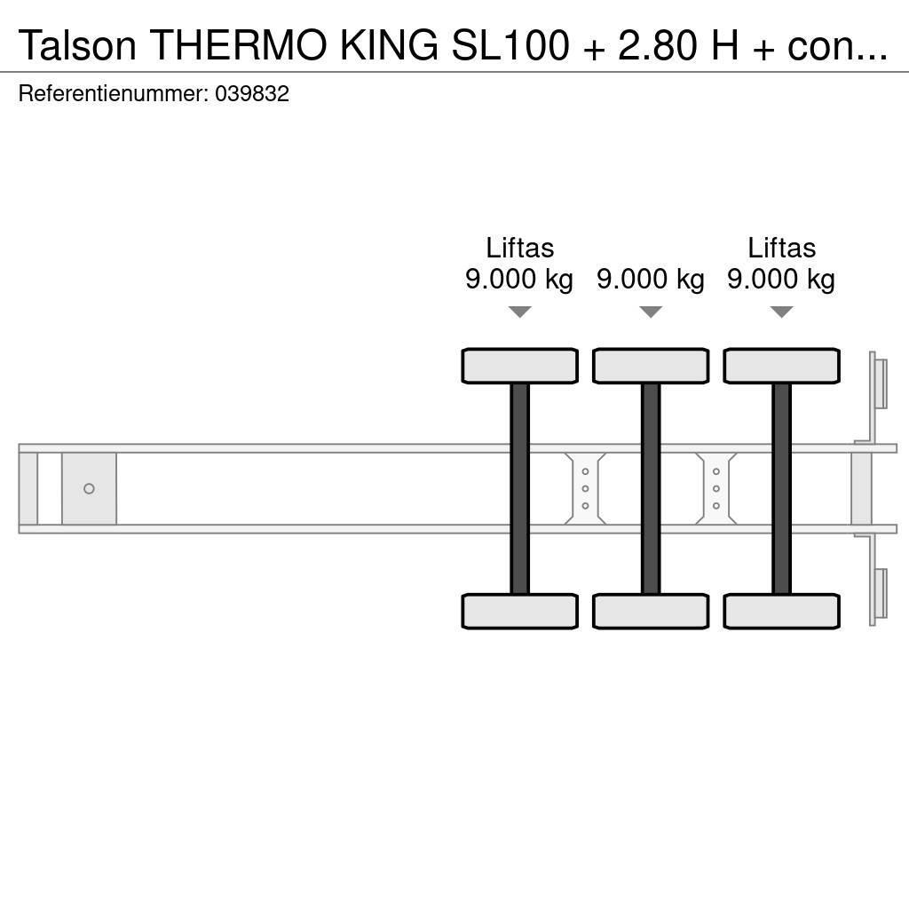 Talson THERMO KING SL100 + 2.80 H + confection + 3 axles Ημιρυμούλκες ψυγείο