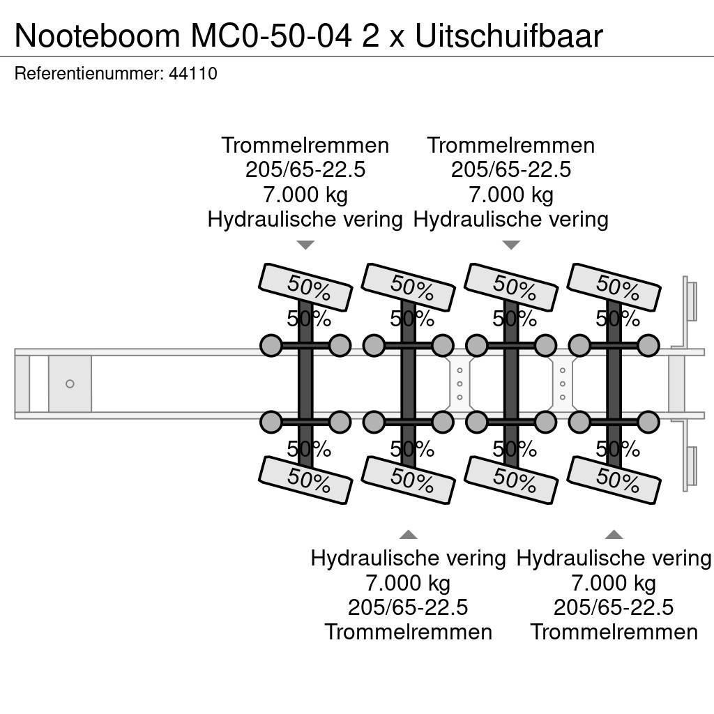 Nooteboom MC0-50-04 2 x Uitschuifbaar Ημιρυμούλκες με χαμηλό δάπεδο