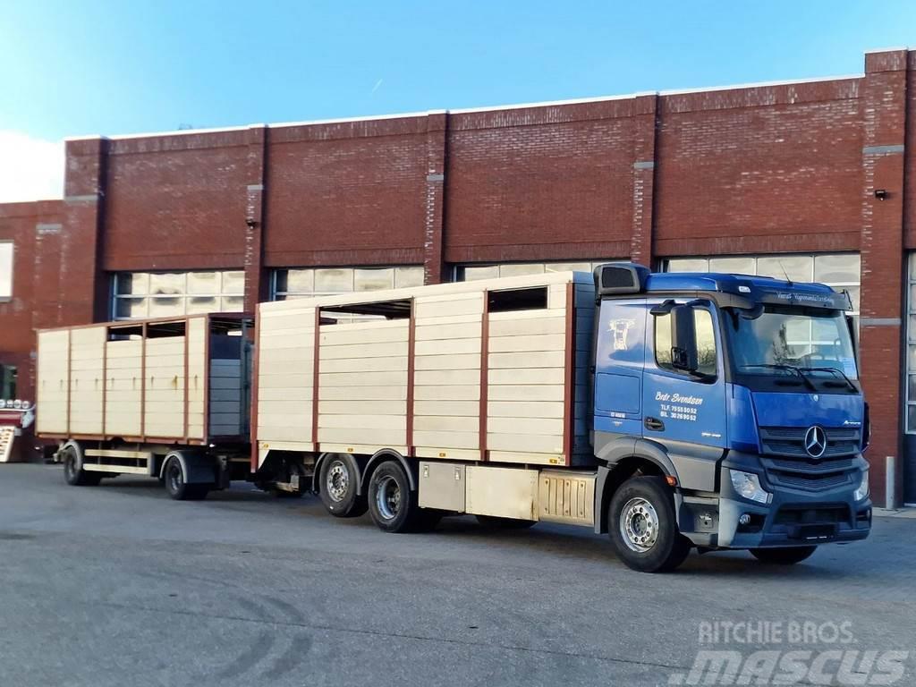 Mercedes-Benz Actros 2548 6x2 - Livestock 1 deck - Truck + Trail Φορτηγά μεταφοράς ζώων