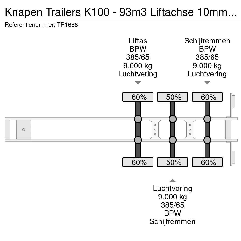 Knapen Trailers K100 - 93m3 Liftachse 10mm Powersheet Ημιρυμούλκες με κινούμενο δάπεδο