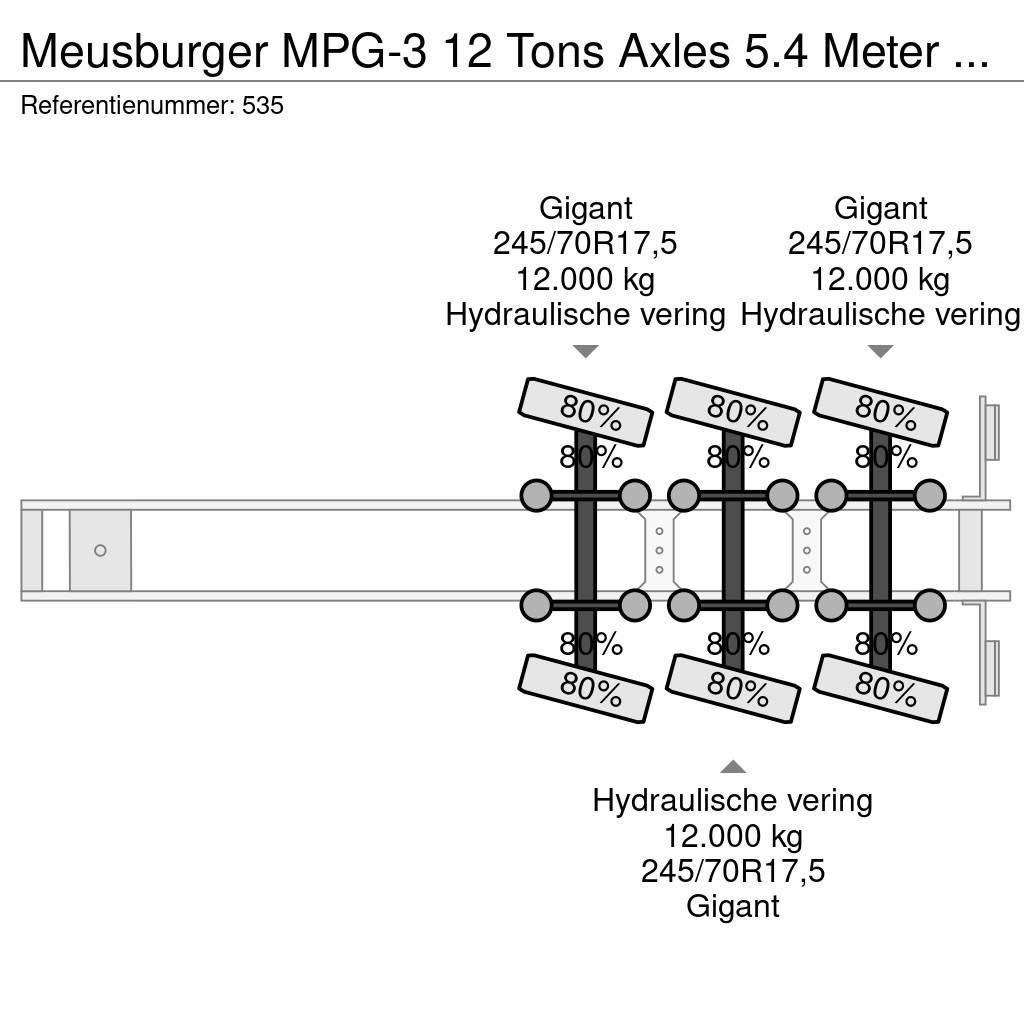 Meusburger MPG-3 12 Tons Axles 5.4 Meter extand. 4 Meter Exte Ημιρυμούλκες Κουρτίνα