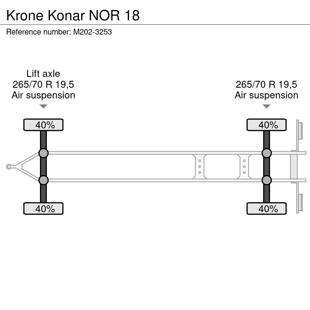 Krone Konar NOR 18 Επίπεδες/πλευρικώς ανοιγόμενες ρυμούλκες