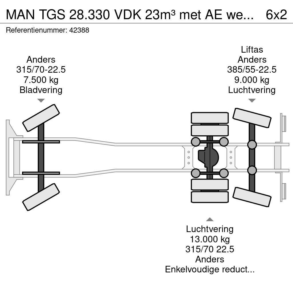 MAN TGS 28.330 VDK 23m³ met AE weegsysteem Απορριμματοφόρα