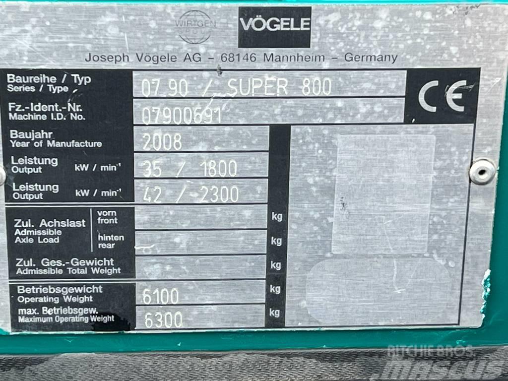 Vögele Super 800 Επίστρωση ασφάλτου