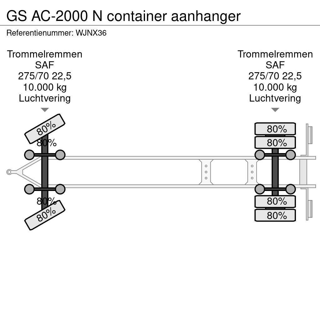 GS AC-2000 N container aanhanger Ρυμούλκες Container 